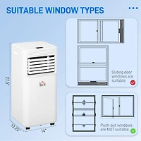 Homcom Portable Air Conditioner Led 24 Timer 4 Modes for Home Office