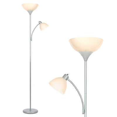 Sky Dome Plus 72" Led Torchiere Floor Lamp with 1 Reading Arm