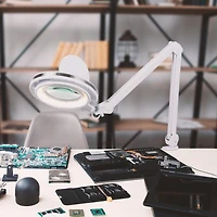 Brightech Lightview Pro 33 in. Dimmable Magnifying Led Desk Clamp Lamp (2.25X)