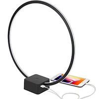 Circle 15" Dimmable Modern Led Desk Lamp with Usb Port