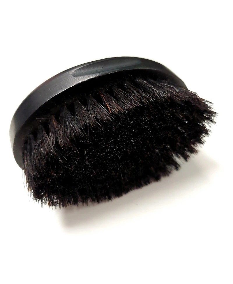 StyleCraft Professional Barber Oval Military-Inspired Hair Brush 100% Natural Boar Bristles with Wood Palm Handle