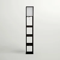Maxwell Drawer 72" Led Shelf Floor Lamp with Lantern Shade