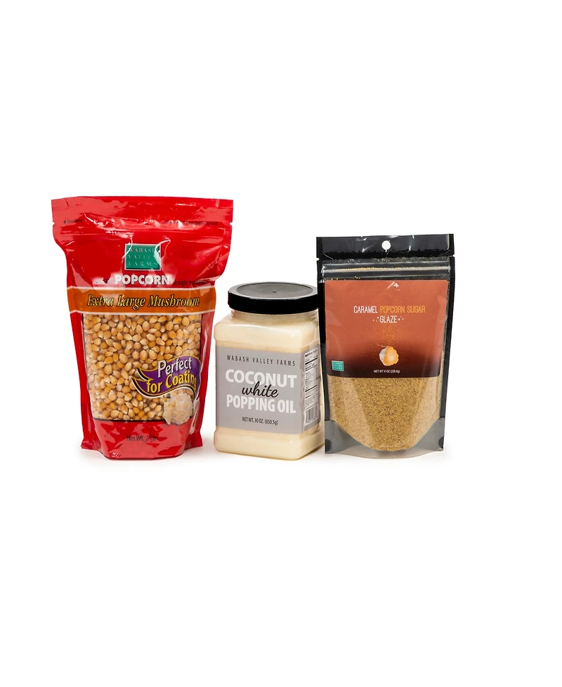 Wabash Valley Farms Superbly Sweet Caramel Popcorn 3 Piece, Set
