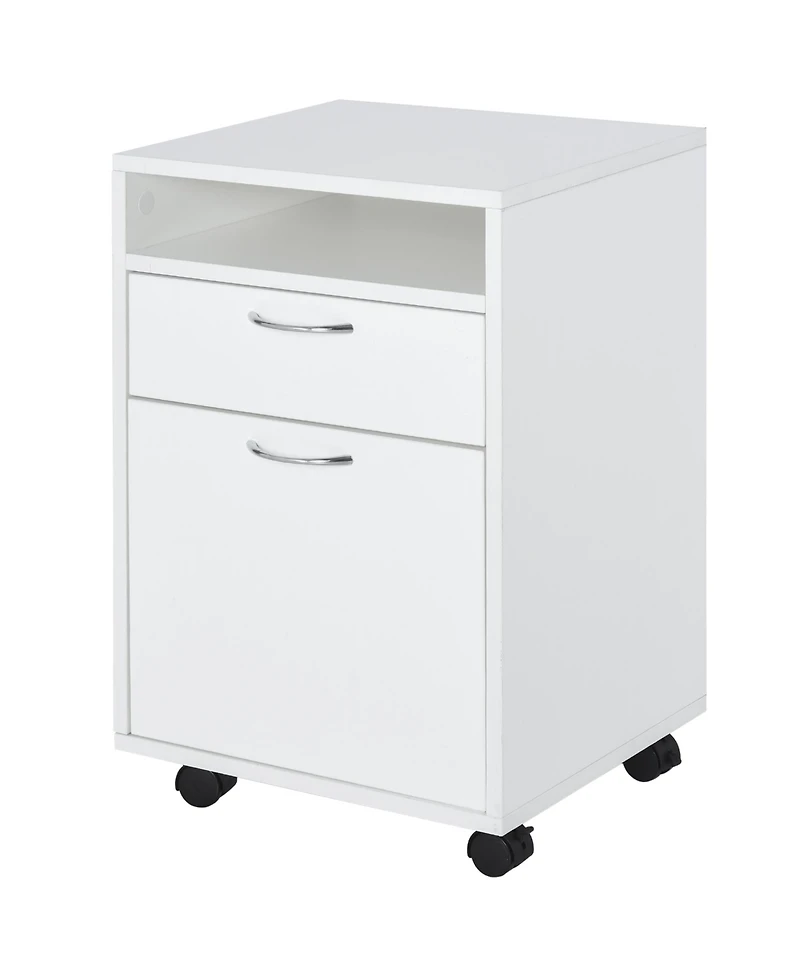 Homcom Rolling File Storage Cabinet Document Shelf Drawer Home Office