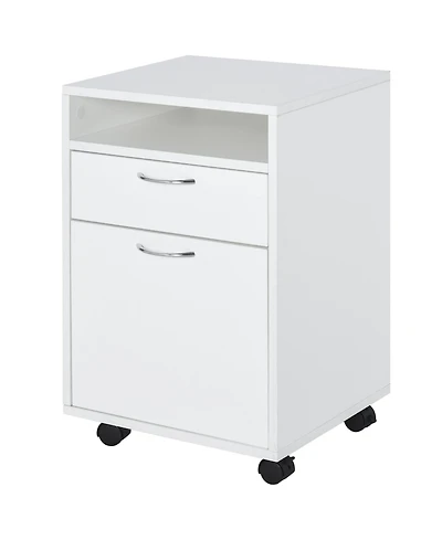 Homcom Rolling File Storage Cabinet Document Shelf Drawer Home Office