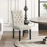 WestinTrends Upholstered Button Tufted Dining Side Chair