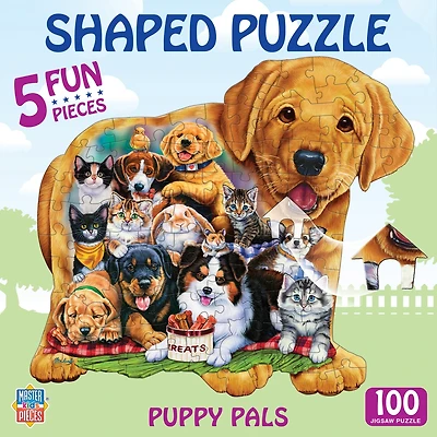 Masterpieces Puppy Pals - 100 Piece Shaped Jigsaw Puzzle