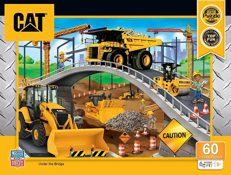 Masterpieces Cat - Under the Bridge 60 Piece Jigsaw Puzzle for Kids