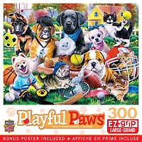 MasterPieces Playful Paws - Play it Again Sports 300 Piece Ez Grip Puzzle