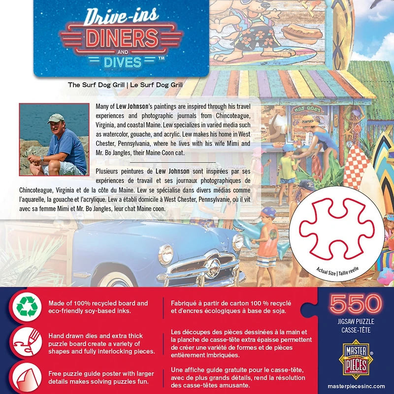 Masterpieces Drive-Ins, Diners & Dives - The Surf Dog Grill 550 Piece Puzzle