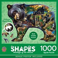 Masterpieces Contours - Wildlife of the Woods 1000 Piece Shaped Jigsaw Puzzle