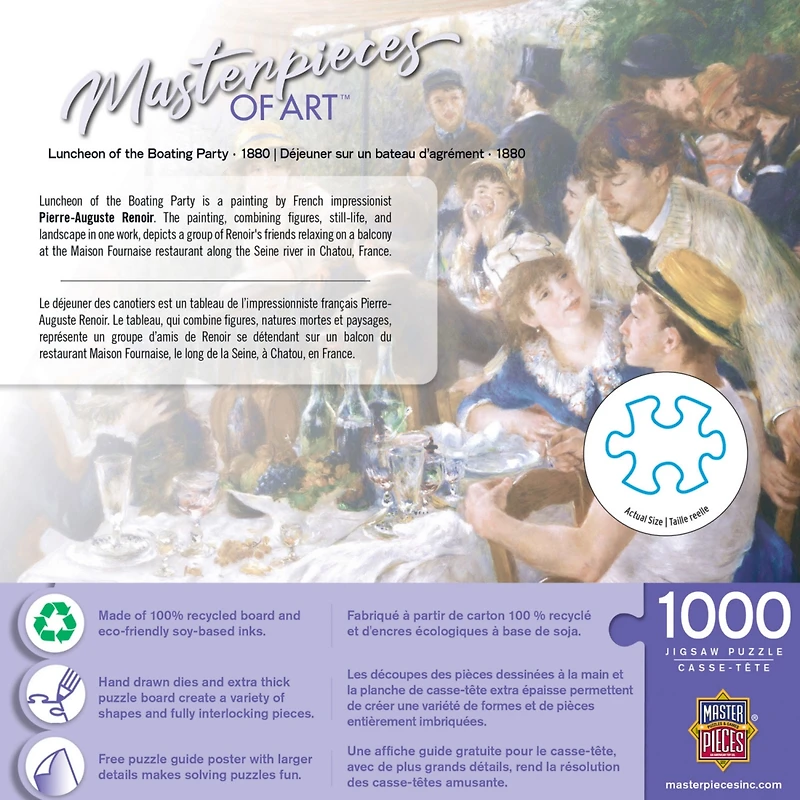 MasterPieces of Art Luncheon of the Boating Party 1000 Piece Puzzle