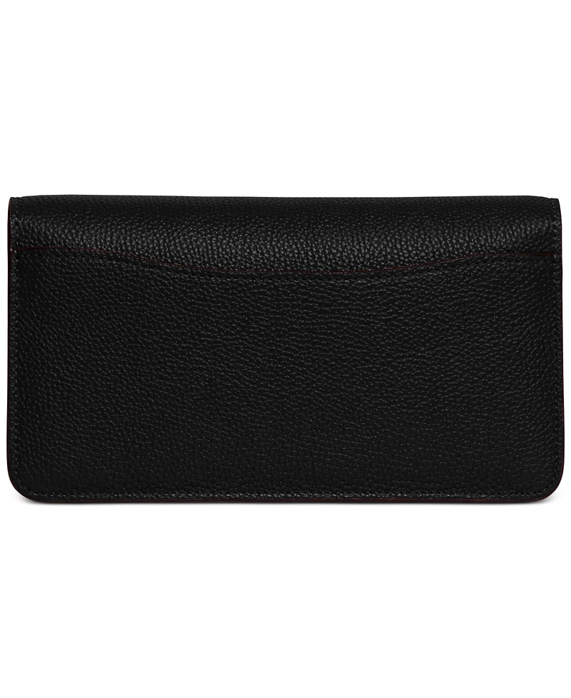 Coach Polished Pebble Leather Tabby Chain Clutch