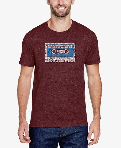 La Pop Art Men's Premium Blend Word 80s One Hit Wonders T-shirt