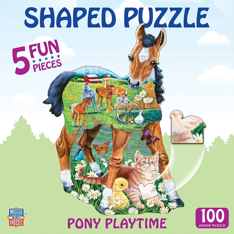 Pony Playtime - 100 Piece Shaped Jigsaw Puzzle