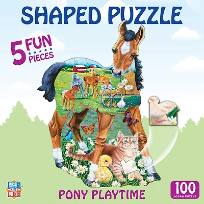 Masterpieces Pony Playtime - 100 Piece Shaped Jigsaw Puzzle