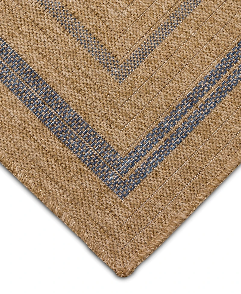 Liora Manne' Sahara Multi Border 5'3" x 7'3" Outdoor Area Rug