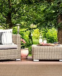 Liora Manne' Sahara Texture Border 5'3" x 7'3" Outdoor Area Rug