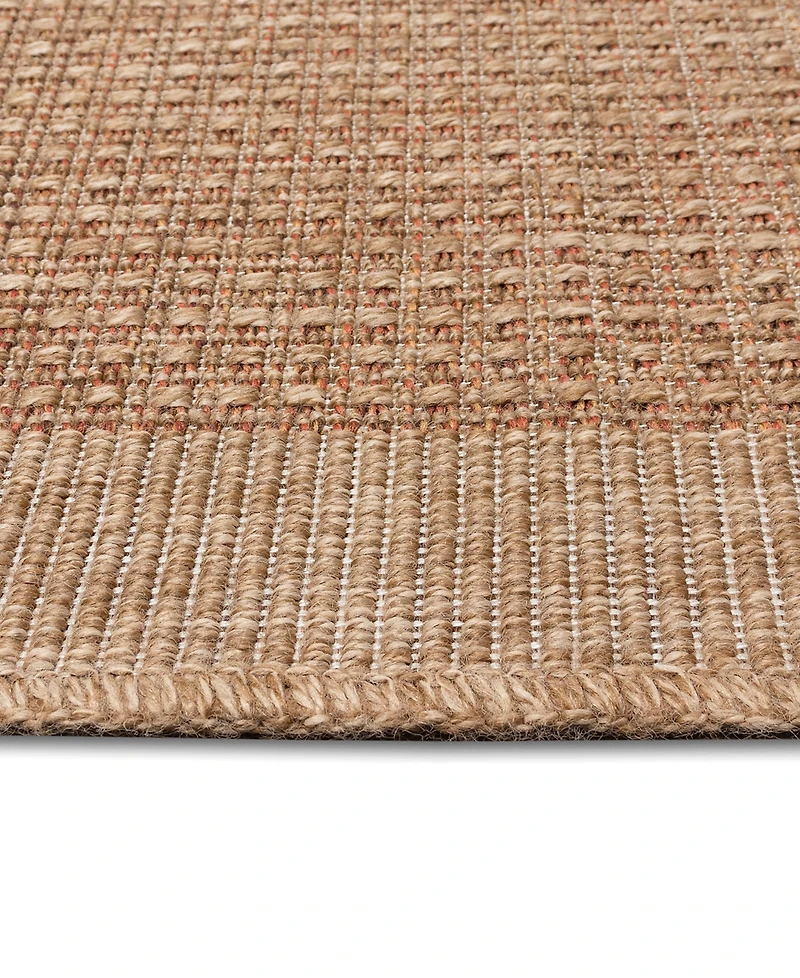 Liora Manne' Sahara Texture Border 3'3" x 4'11" Outdoor Area Rug