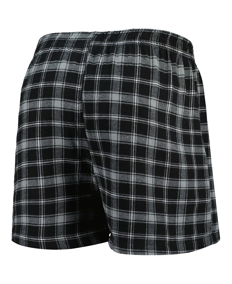 Men's Concepts Sport Black, Gray Chicago White Sox Ledger Flannel Boxers