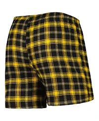 Men's Concepts Sport Black, Gold San Diego Padres Ledger Flannel Boxers