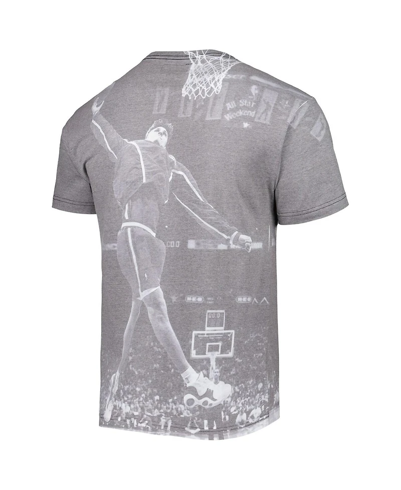 Men's Mitchell & Ness Brent Barry Gray La Clippers Above The Rim Sublimated T-shirt