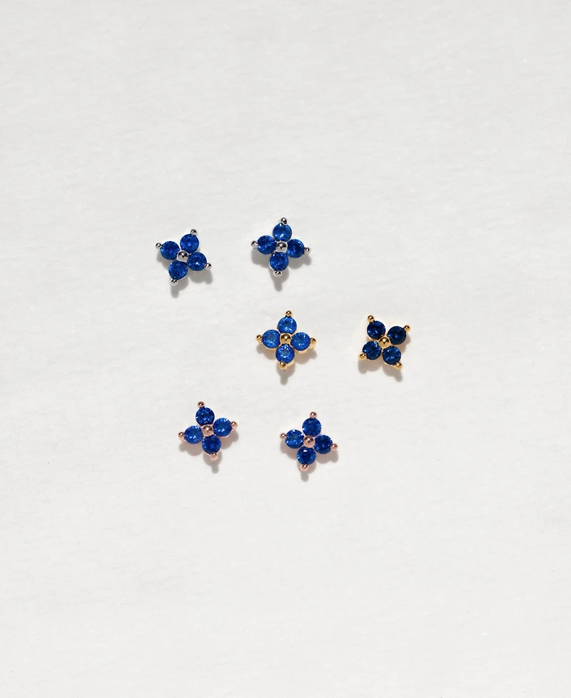 Girls Crew Women's Teeny Tiny Sapphire Cluster Studs