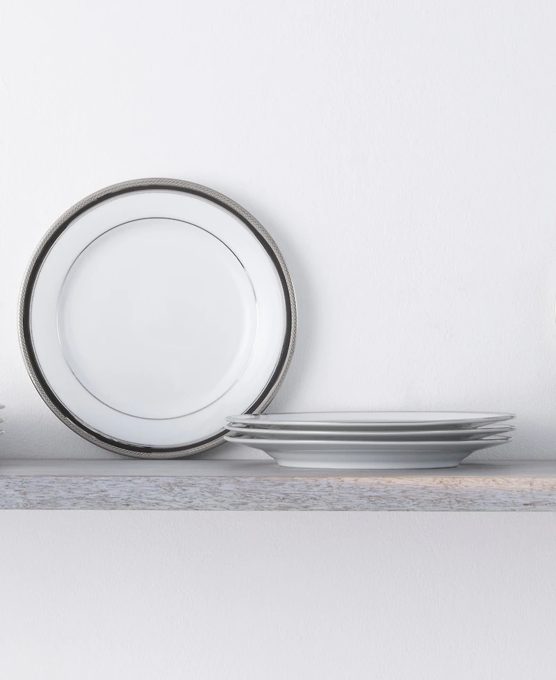 Noritake Austin Platinum Set of 4 Salad Plates