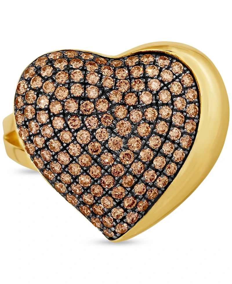 Le Vian Godiva x Le Vian Chocolate Diamond Heart Ring (1-1/5 ct. t.w.) in 14k Gold