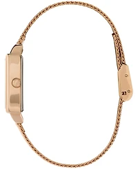 Olivia Burton Women's Quartz Rose Gold-Tone Stainless Steel Bracelet Watch 25.5mm x 20.5mm