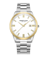 Kenneth Cole New York Men's Modern Classic Silver-Tone Stainless Steel Bracelet Watch 42mm