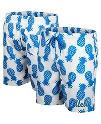 Men's Colosseum White, Blue Ucla Bruins Pineapple Swim Shorts