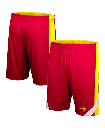 Men's Colosseum Cardinal, Gold Iowa State Cyclones Am I Wrong Reversible Shorts