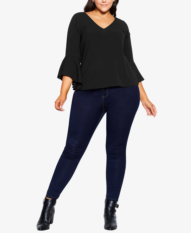Plus Bell Sleeve Top