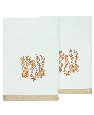 Linum Home Turkish Cotton Aaron Embellished -Pc. Bath Towel Set