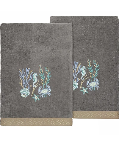 Linum Home Turkish Cotton Aaron Embellished -Pc. Bath Towel Set