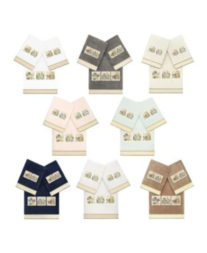 Linum Home Turkish Cotton Belinda Embellished Bath Towel Sets