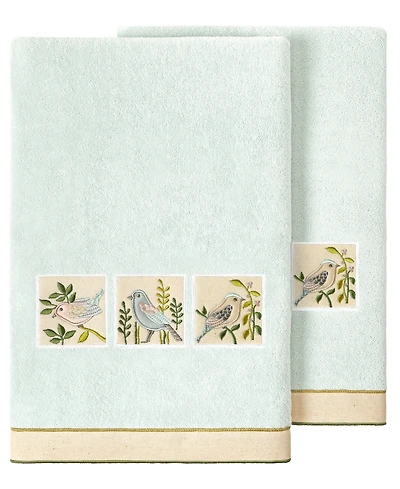 Linum Home Turkish Cotton Belinda Embellished 2-Pc. Bath Towel Set