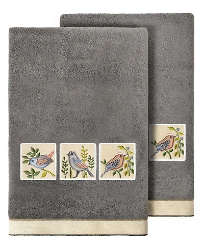 Linum Home Turkish Cotton Belinda Embellished 2-Pc. Bath Towel Set