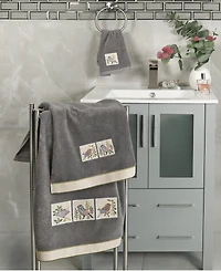 Linum Home Turkish Cotton Belinda Embellished 2-Pc. Fingertip Towel Set