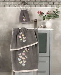 Linum Home Turkish Cotton Mariposa Embellished -Pc. Bath Towel Set