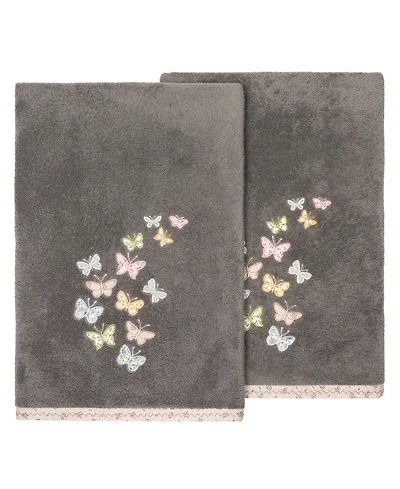 Linum Home Turkish Cotton Mariposa Embellished -Pc. Bath Towel Set