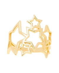 Macy's Gold Plated Open Design Stars Cluster Ring