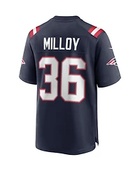 Men's Nike Lawyer Milloy Navy New England Patriots Game Retired Player Jersey