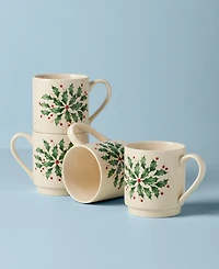 Lenox Hosting the Holidays Stackable Mugs, Set of 4