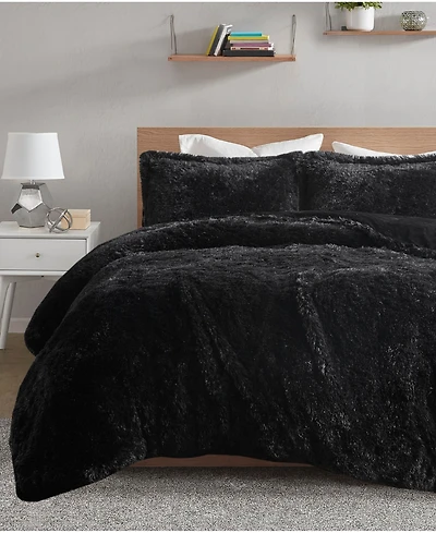 Intelligent Design Malea Shaggy Faux-Fur 2-Pc. Duvet Cover Set, Twin