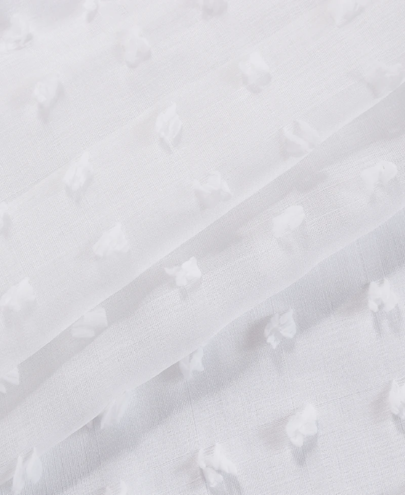 Cut Flower Linen Look 76" x 84" Grommet Panel Window Curtain, Set of 2