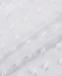 Cut Flower Linen Look 76" x 84" Grommet Panel Window Curtain, Set of 2