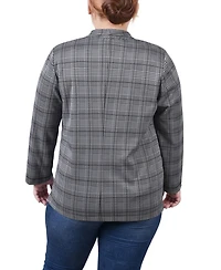 Ny Collection Plus 3/4 Sleeve Ponte Blazer