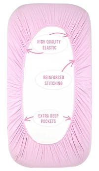 Bublo Baby Bassinet Sheet Set for Boy and Girl, 3 Pack, Universal Fitted Oval, Hourglass & Rectangle Mattress, Sheets.